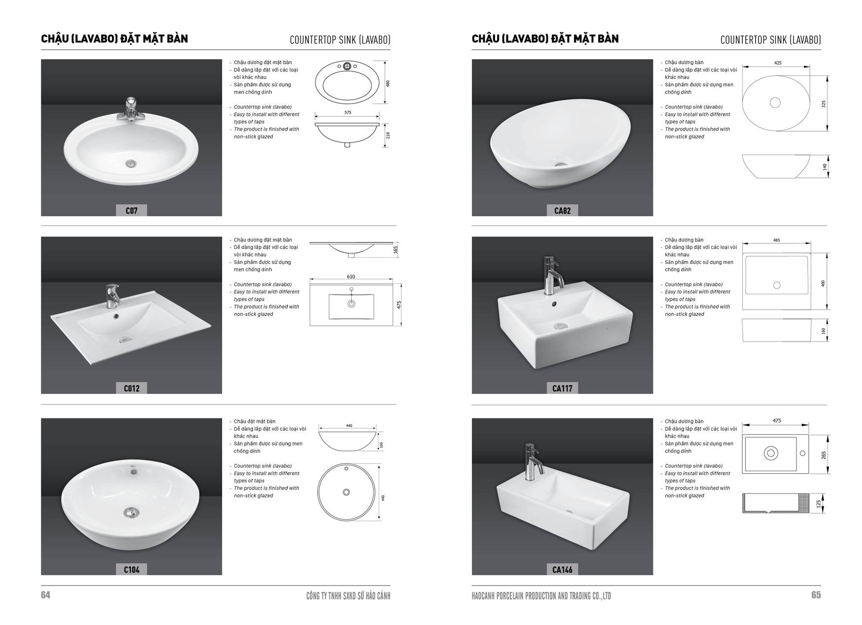 Bảng giá và Catalogue Thiết bị vệ sinh Hảo Cảnh HC mới nhất 2025 /Page 33